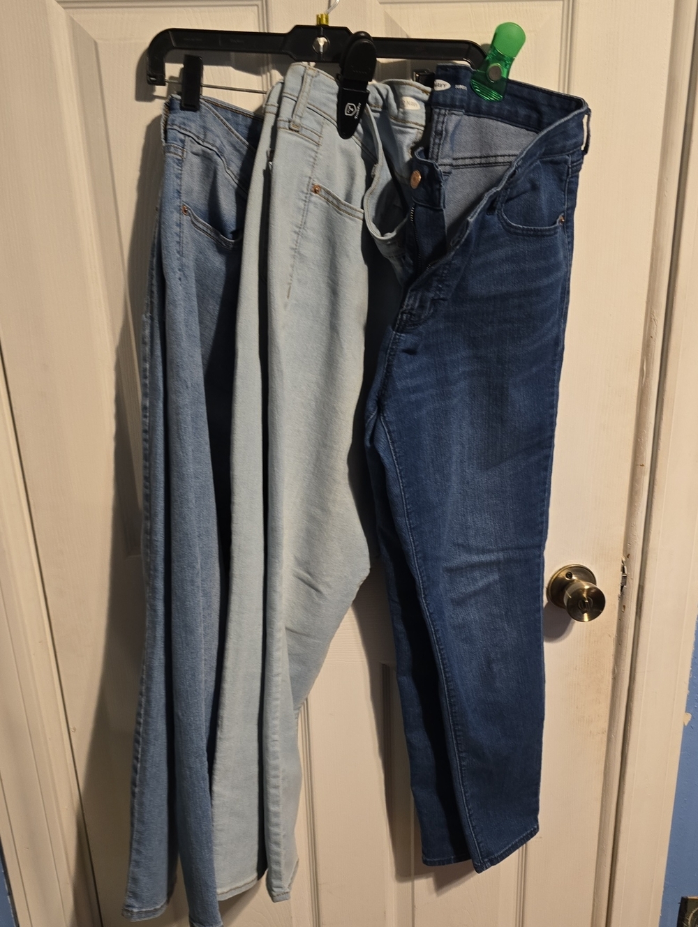 Old Navy Women Skinny Jeans 3 Pairs,Light Wash, Dark Indigo Mid Blue Wash Sz 12